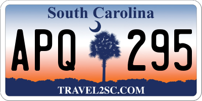 SC license plate APQ295