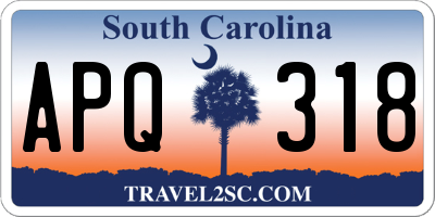 SC license plate APQ318