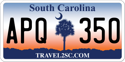 SC license plate APQ350