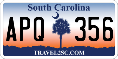 SC license plate APQ356