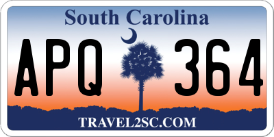SC license plate APQ364