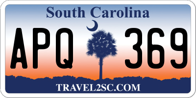 SC license plate APQ369