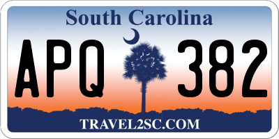 SC license plate APQ382