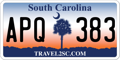 SC license plate APQ383
