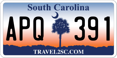 SC license plate APQ391