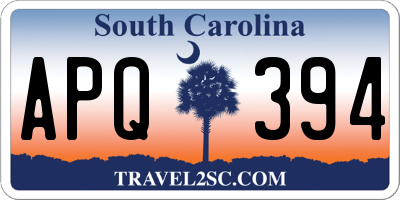 SC license plate APQ394