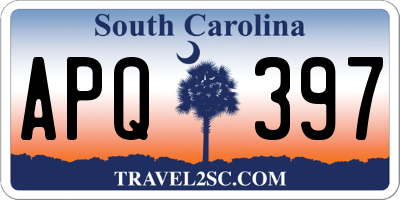 SC license plate APQ397