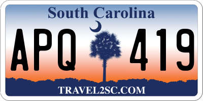 SC license plate APQ419