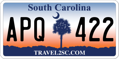 SC license plate APQ422