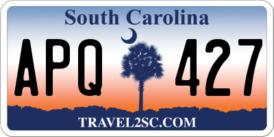 SC license plate APQ427