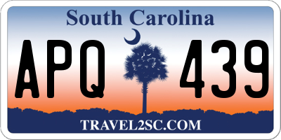 SC license plate APQ439