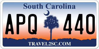 SC license plate APQ440