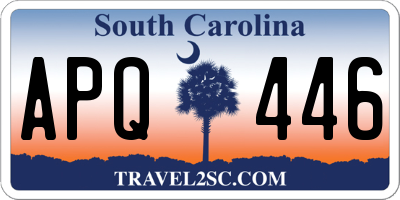 SC license plate APQ446