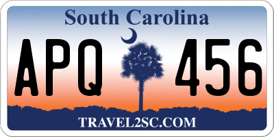 SC license plate APQ456
