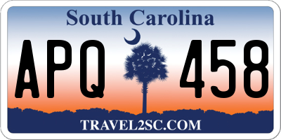 SC license plate APQ458