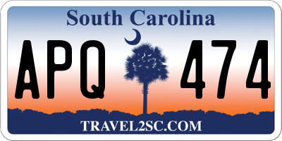 SC license plate APQ474