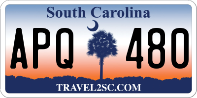 SC license plate APQ480