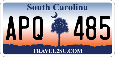 SC license plate APQ485