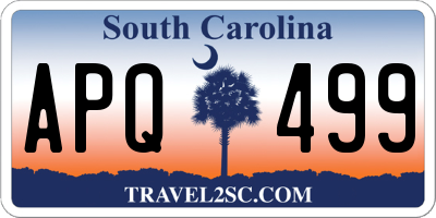 SC license plate APQ499