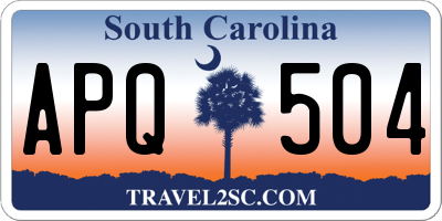 SC license plate APQ504