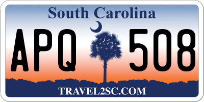 SC license plate APQ508