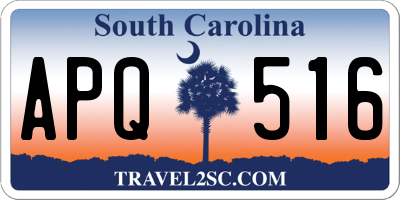 SC license plate APQ516