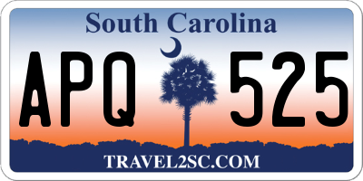 SC license plate APQ525