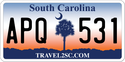 SC license plate APQ531