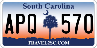 SC license plate APQ570