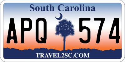 SC license plate APQ574