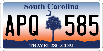 SC license plate APQ585
