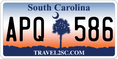SC license plate APQ586