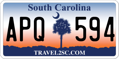SC license plate APQ594