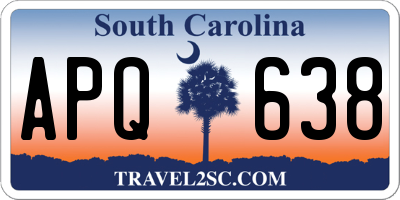 SC license plate APQ638