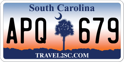 SC license plate APQ679