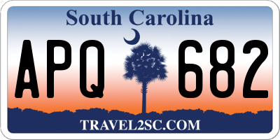 SC license plate APQ682