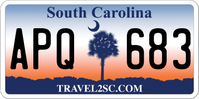 SC license plate APQ683