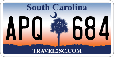 SC license plate APQ684