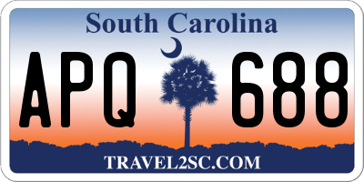 SC license plate APQ688