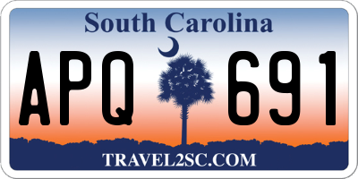 SC license plate APQ691