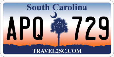 SC license plate APQ729