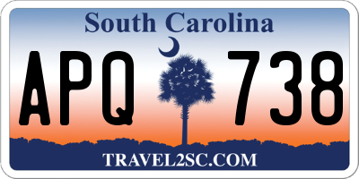 SC license plate APQ738