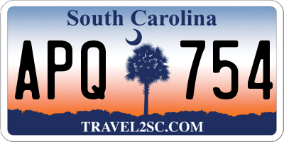 SC license plate APQ754