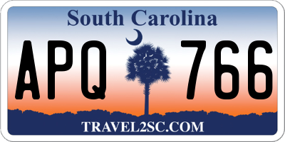 SC license plate APQ766