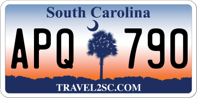 SC license plate APQ790