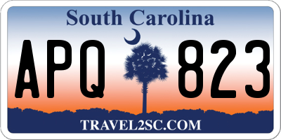 SC license plate APQ823
