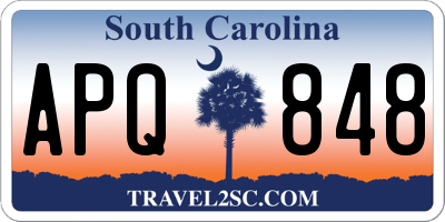 SC license plate APQ848