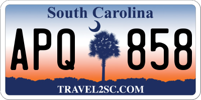 SC license plate APQ858