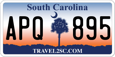 SC license plate APQ895