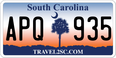 SC license plate APQ935